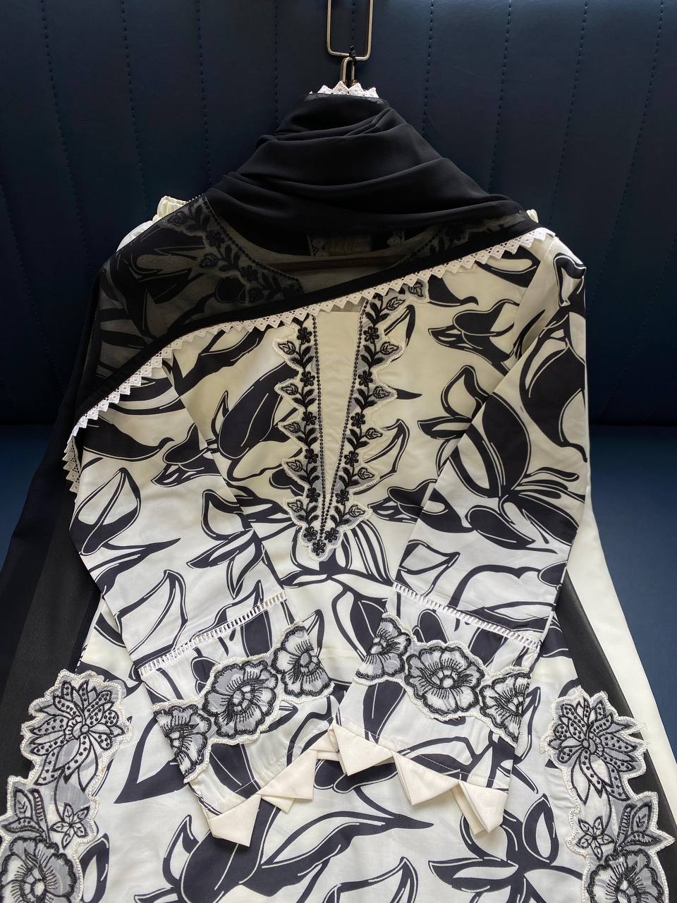 Designer Embroidered Kurta Palazzo Set