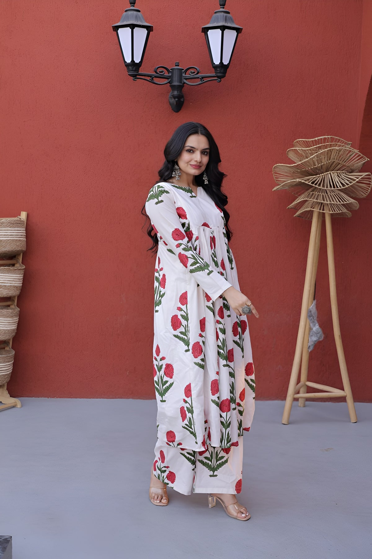 Casual Cotton Kurti Pant Set