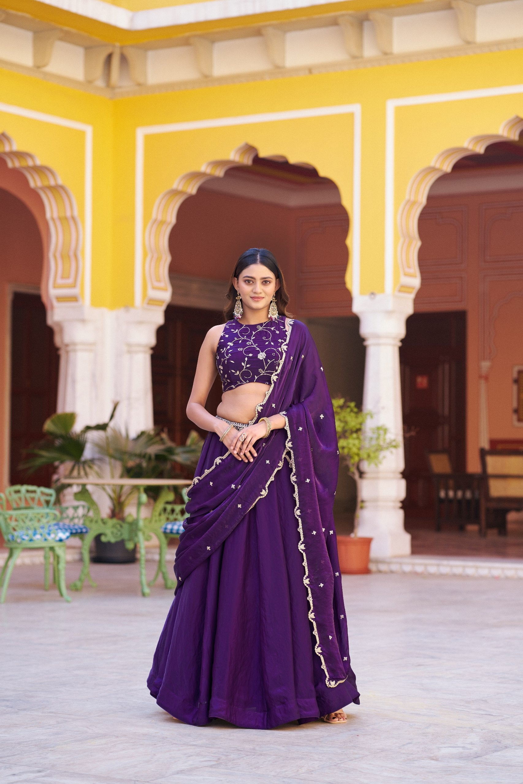 Designer Fendi Embroidered Lehenga Choli Set