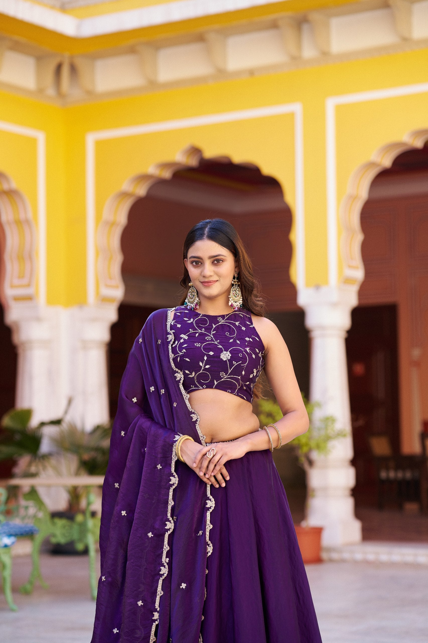 Designer Fendi Embroidered Lehenga Choli Set