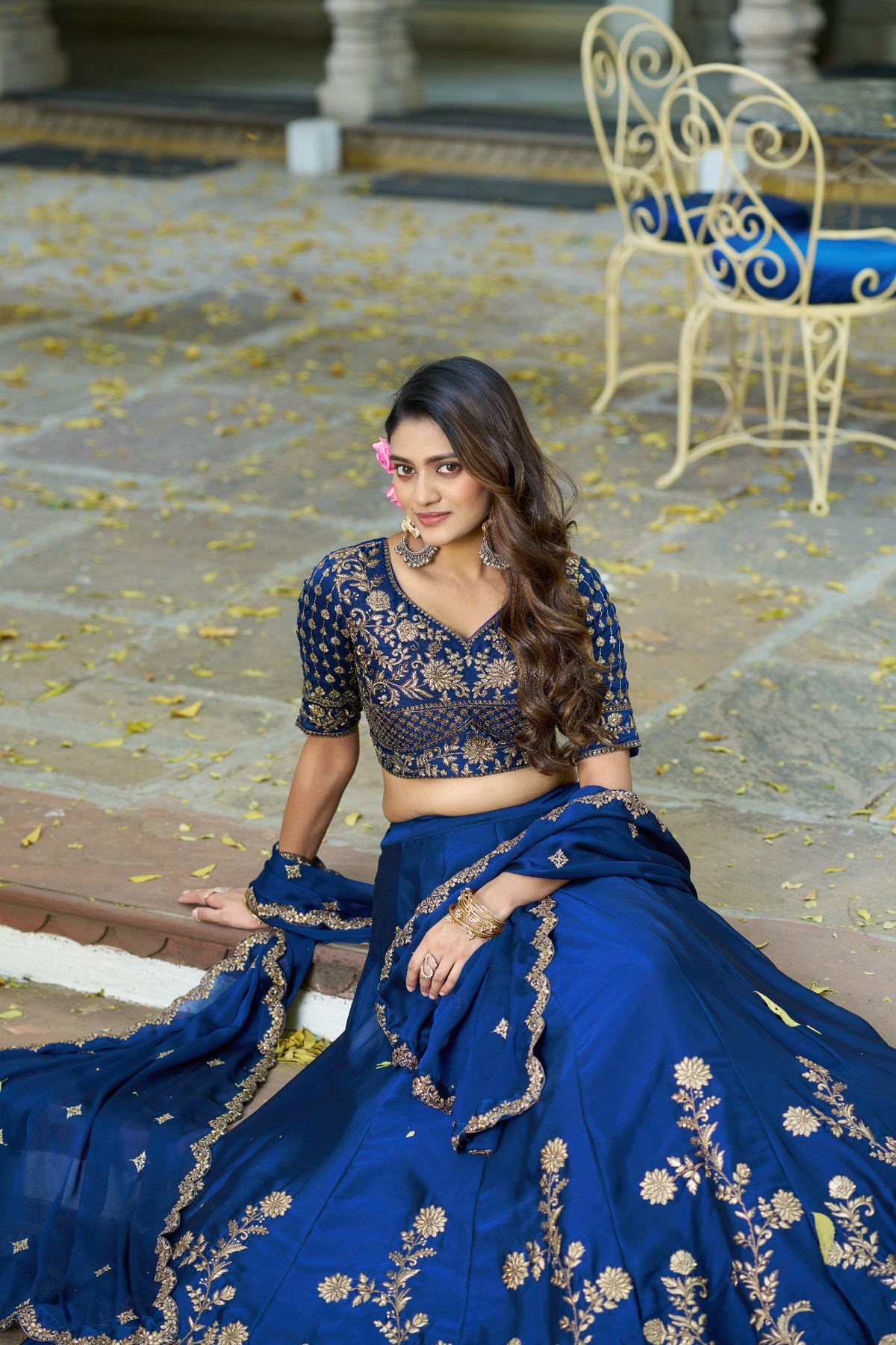 Designer Rangoli Silk Embroidered Lehenga Choli Set