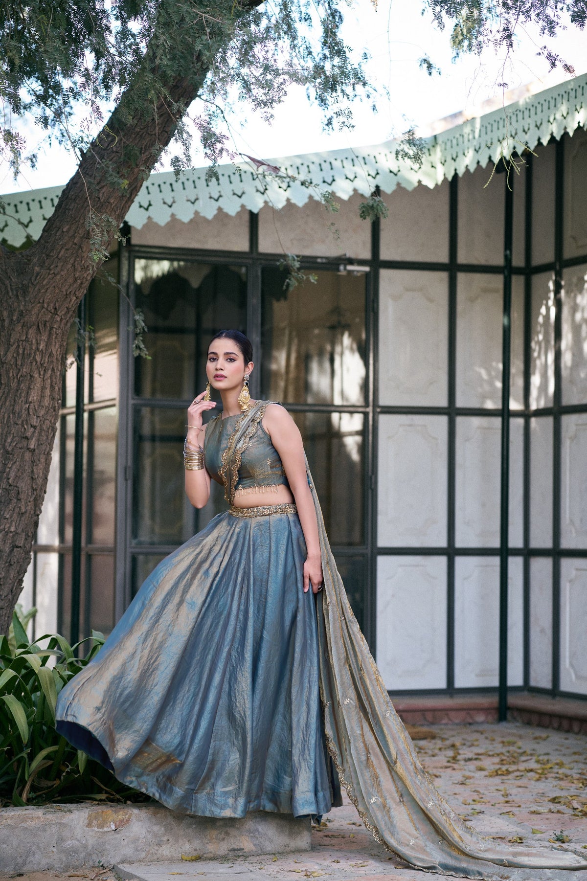 Designer Fendi Embroidered Lehenga Choli Set