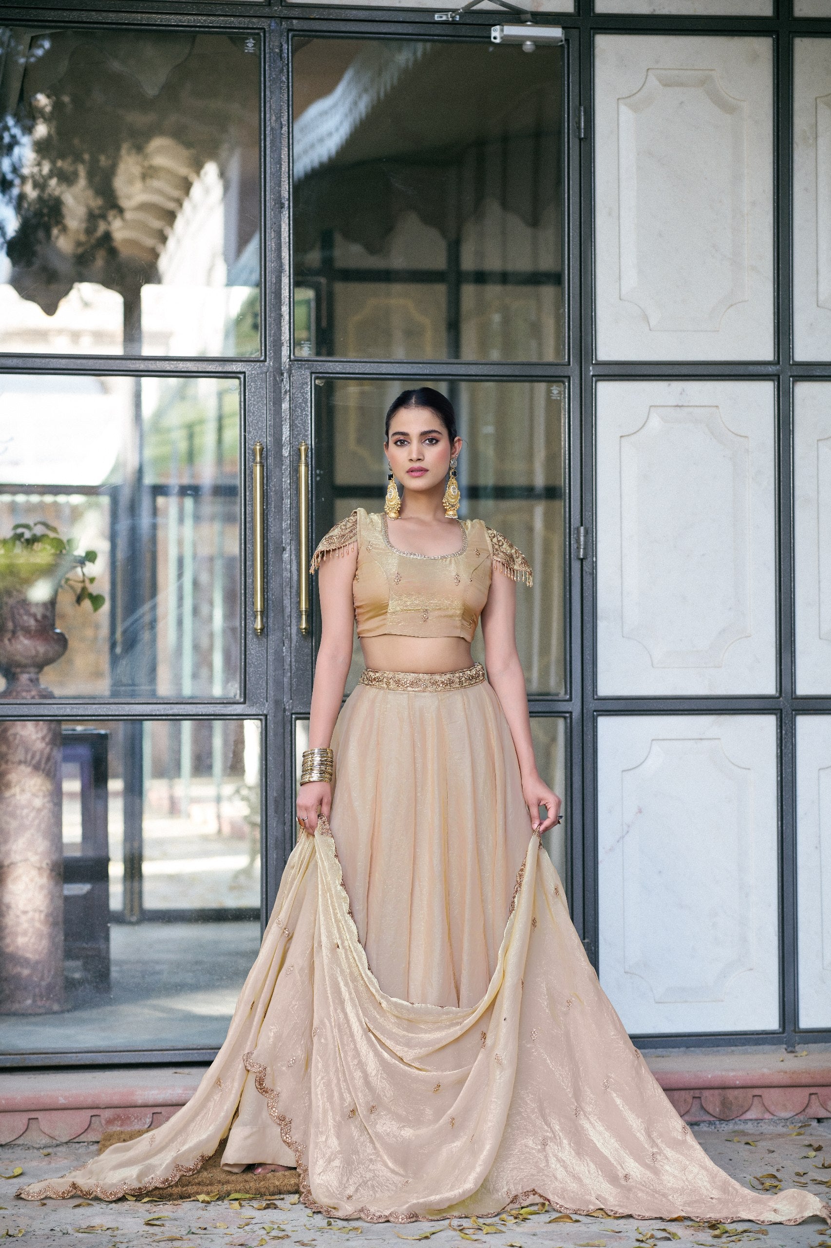 Designer Fendi Embroidered Lehenga Choli Set